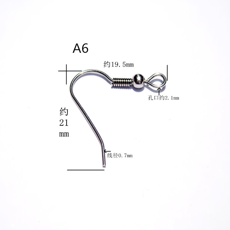 Manufacturers supply Korean version of a variety of stainless steel French buckle earring hook diy jewelry single hook handmade accessories color retention