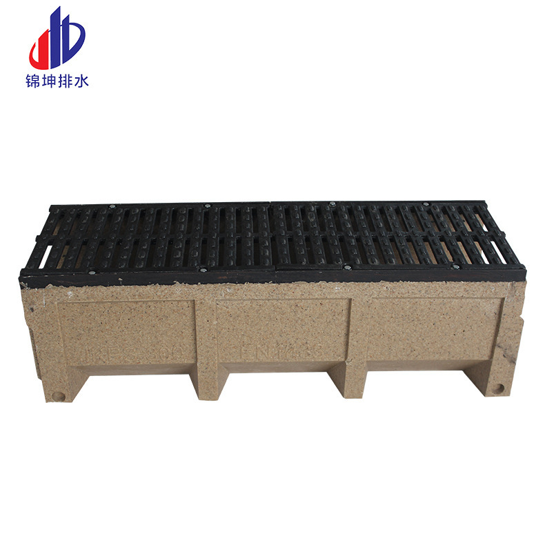 Resin concrete drainage ditch U-shaped finished product drainage ditch kitchen municipal new drainage resin drainage ditch