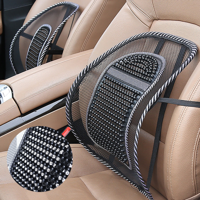 Car Waist Protection Summer Breathable Leather Nail Waist Backrest Office Waist Protection Cushion Car Interior Supplies