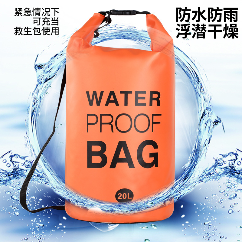 Outdoor Waterproof Bucket in Stock Beach Waterproof Bag Pvc Waterproof Mobile Phone Bucket Bag Rafting Backpack Custom Logo