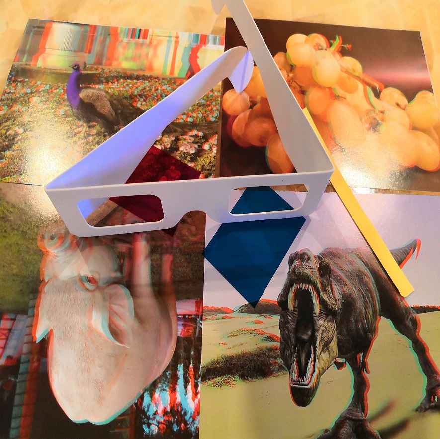 DIY homemade red and blue 3D glasses young children Primary School students Science and Technology small production science experiment device science and education material package