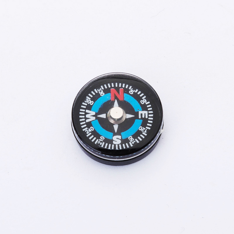 Factory wholesale 20mm miniature compass outdoor plastic compass clothing bag accessories precision compass