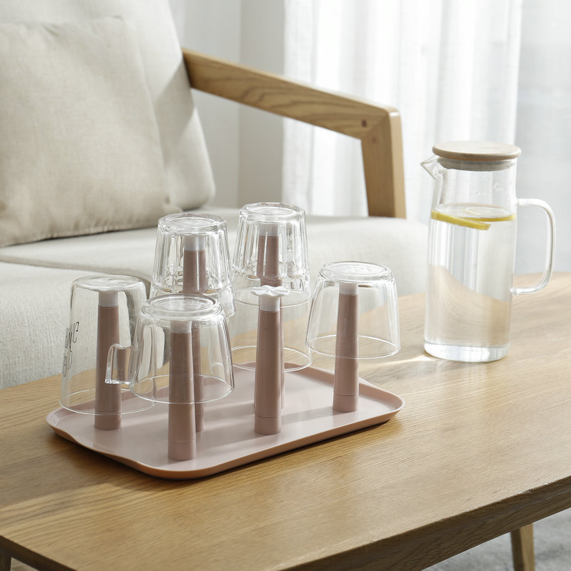 Factory sales plastic cup drying rack cup holder household kitchen square creative Cup draining rack Cup storage rack