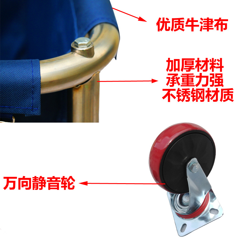 Wholesale hotel stainless steel cone linen cart special disassembly laundry room dirty linen collection cart