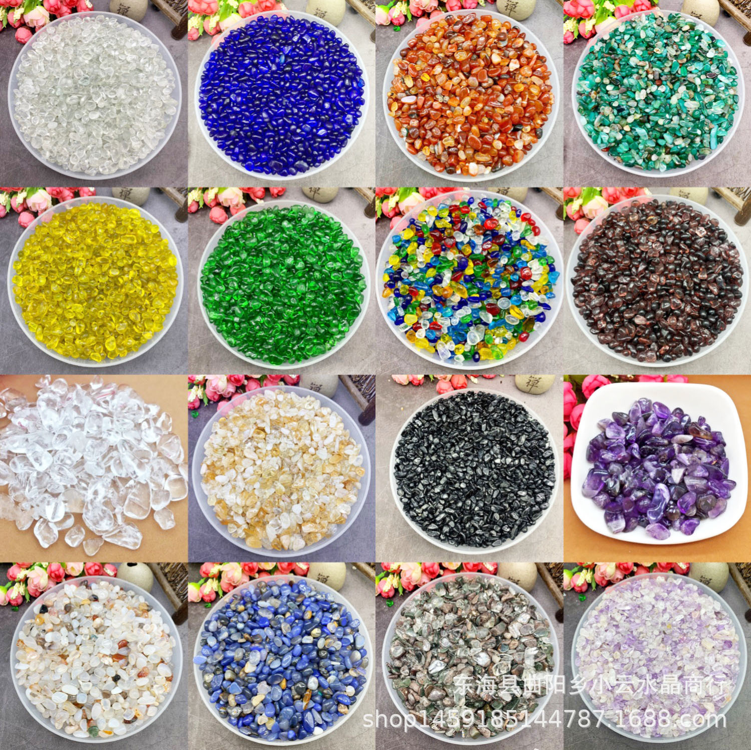 Factory Wholesale natural white crystal amethyst citrine fluorite agate glass tourmaline crystal gravel