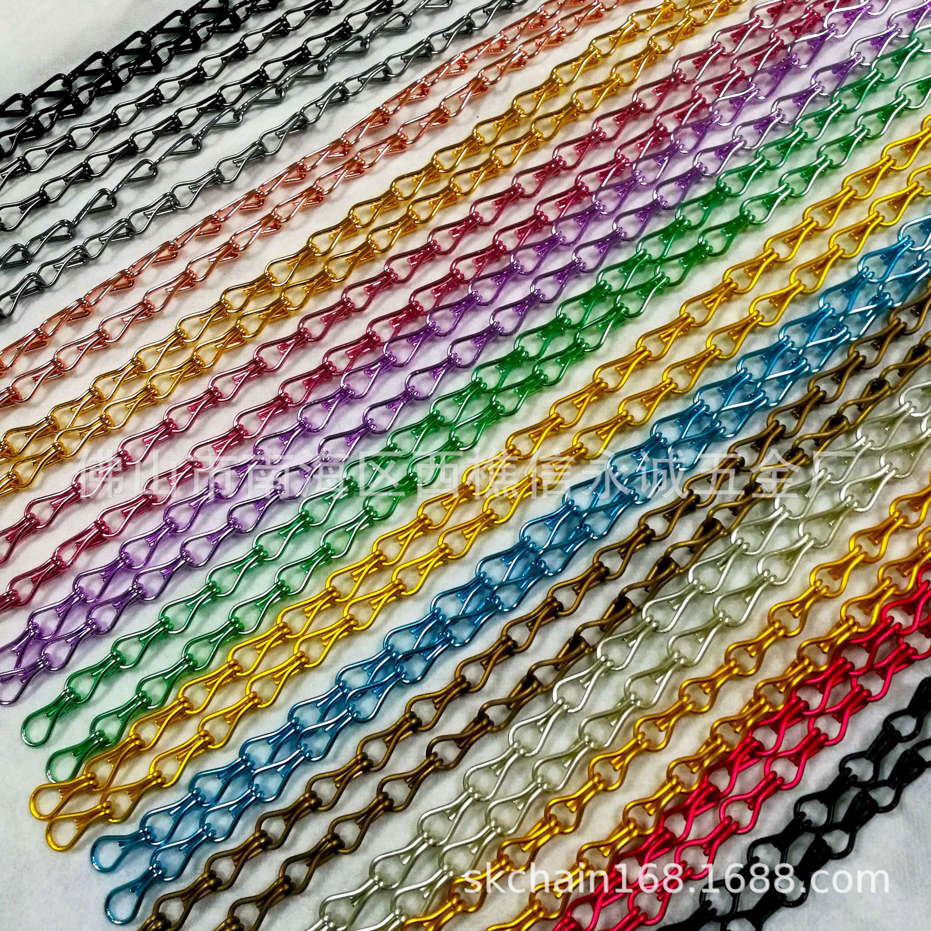 2.0mm Aluminum Double Hook Chain, Double Hook Chain Door Curtain, Metal Hanging Curtain, Metal Decorative Mesh Curtain