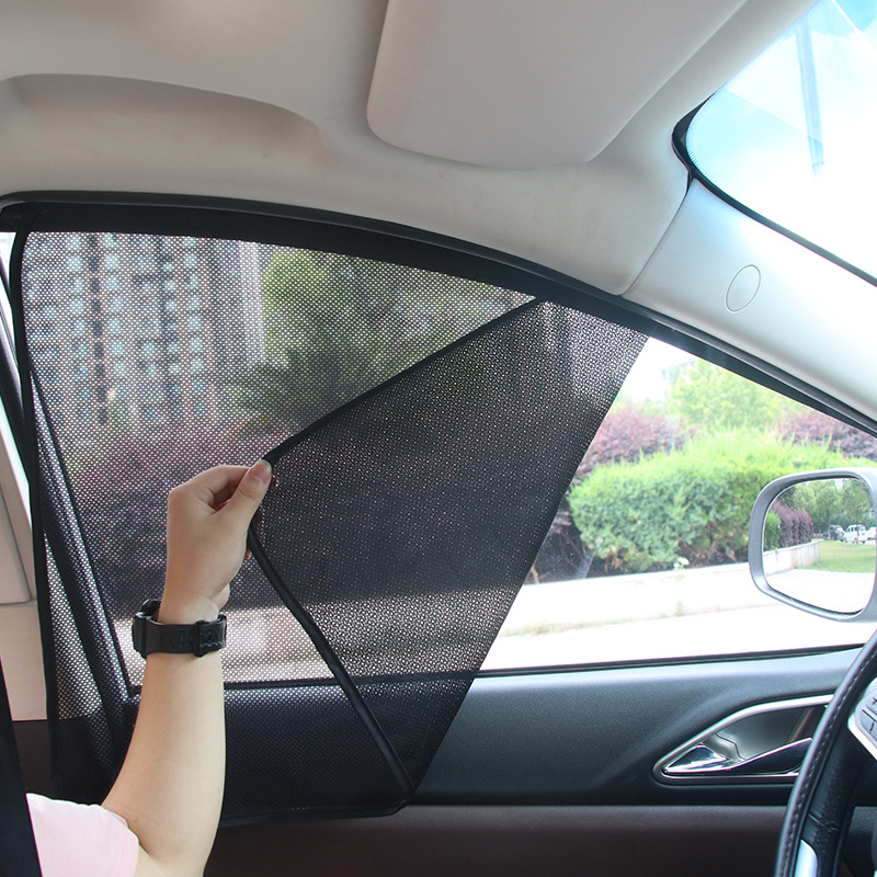 Car Side Window Mesh Magnetic Sunshade Car Curtain Sun Protection Heat Insulation Cloth Car Magnetic Retractable Sunshade Curtain