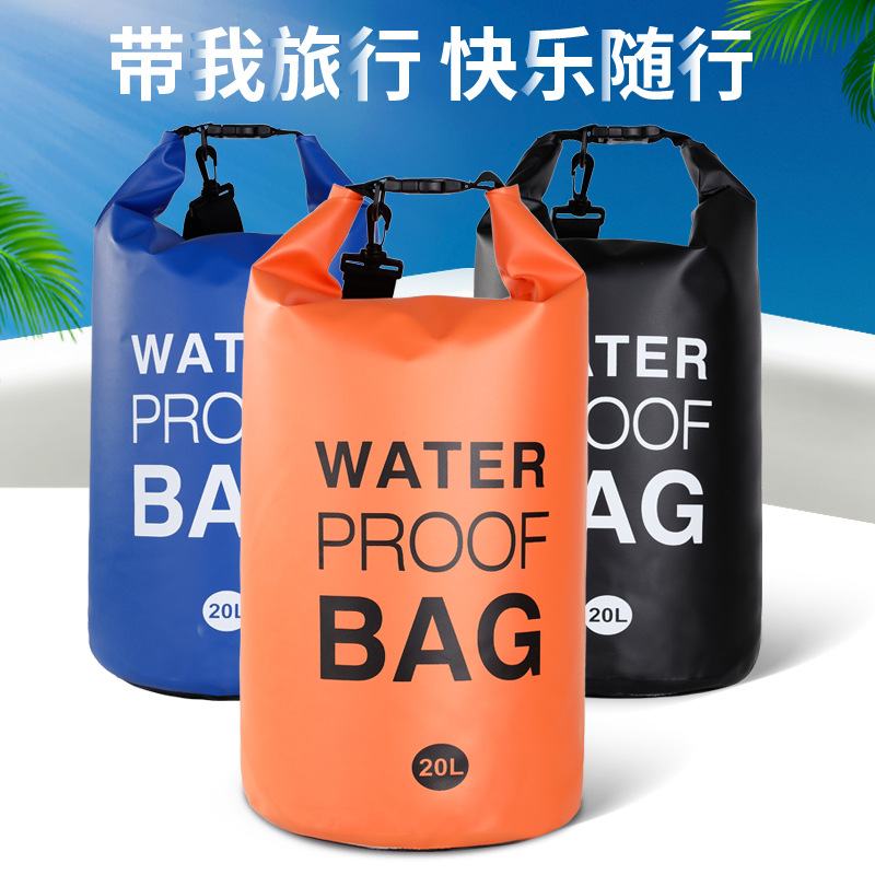 Outdoor Waterproof Bucket in Stock Beach Waterproof Bag Pvc Waterproof Mobile Phone Bucket Bag Rafting Backpack Custom Logo