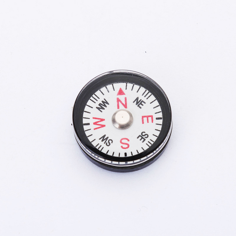 Factory wholesale 20mm miniature compass outdoor plastic compass clothing bag accessories precision compass