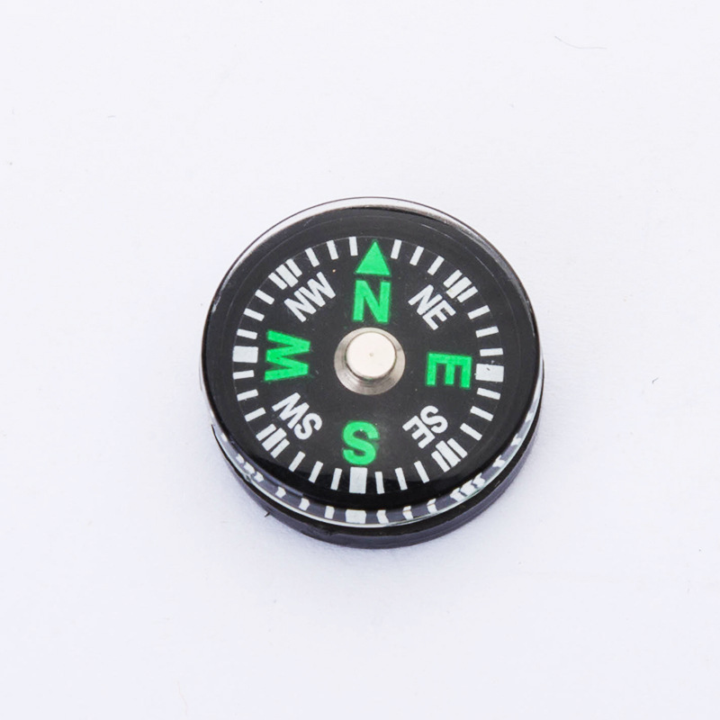 Factory wholesale 20mm miniature compass outdoor plastic compass clothing bag accessories precision compass