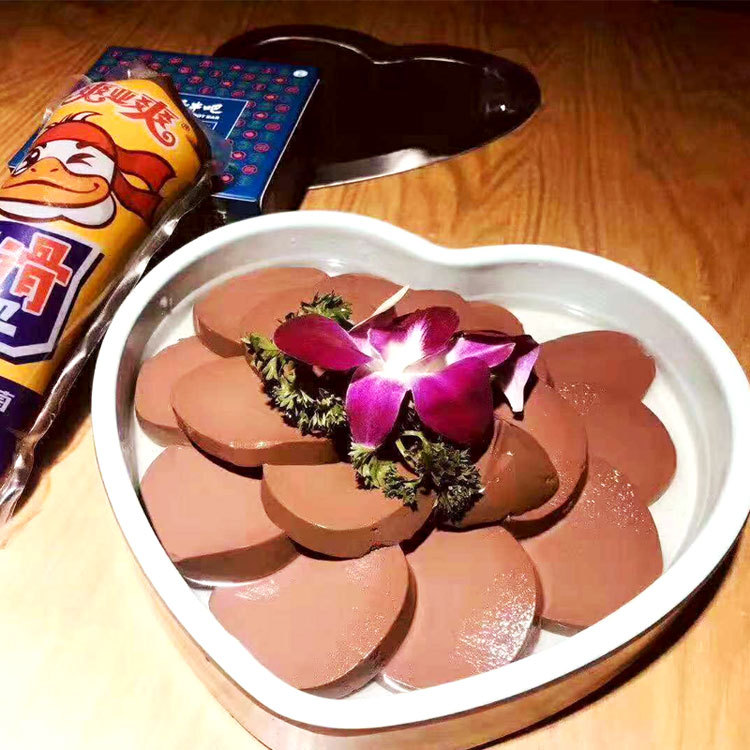 Shuangyashuang Hot Pot Duck Blood Commercial 500g Duck Blood Vermicelli Soup Maoxuewang Hot Pot Ingredients Boxed Wholesale Fresh Duck Blood