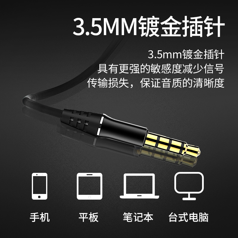 Wired Headset Subwoofer Game for Apple Glory Samsung Huawei Mobile 3.5 Sports Type C Headset