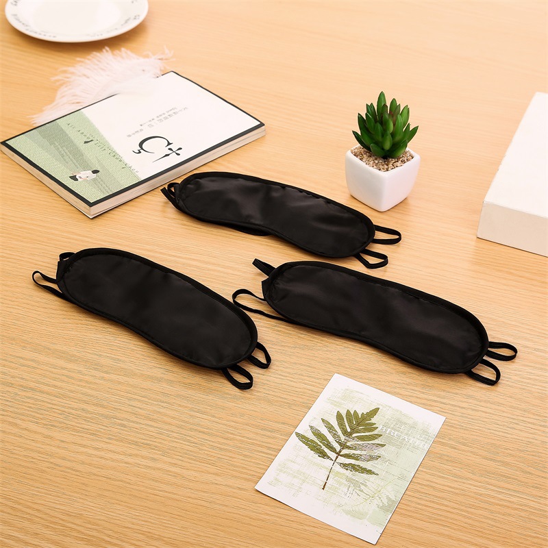 Одноразовая маска для глаз в гостиничном номере, авиационная маска, черная