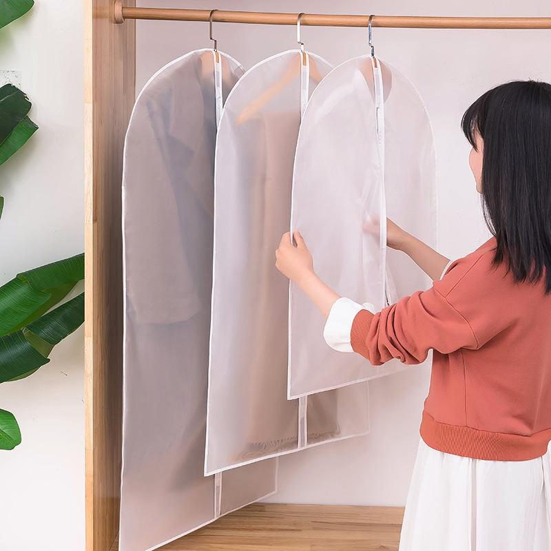 Factory supply transparent clothes dust cover wear-resistant washable PEVA dust cover can be hung odor-free dust bag