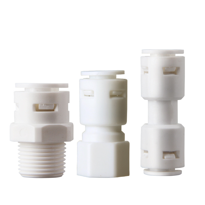 Water purifier 2 points 3 quick connector household water purifier filter accessories card-free quick plug plastic one-word connector