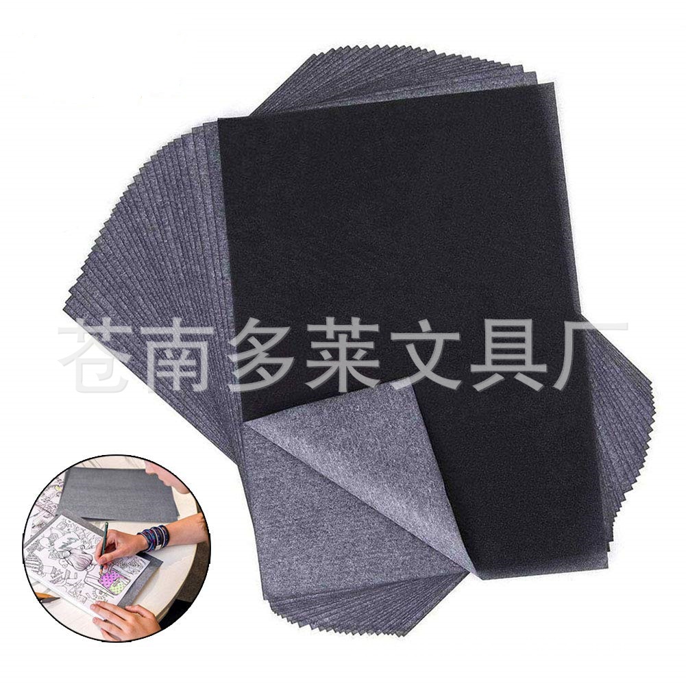 Покрытая графитовая копировальная бумага многоразовая односторонняя черная синяя