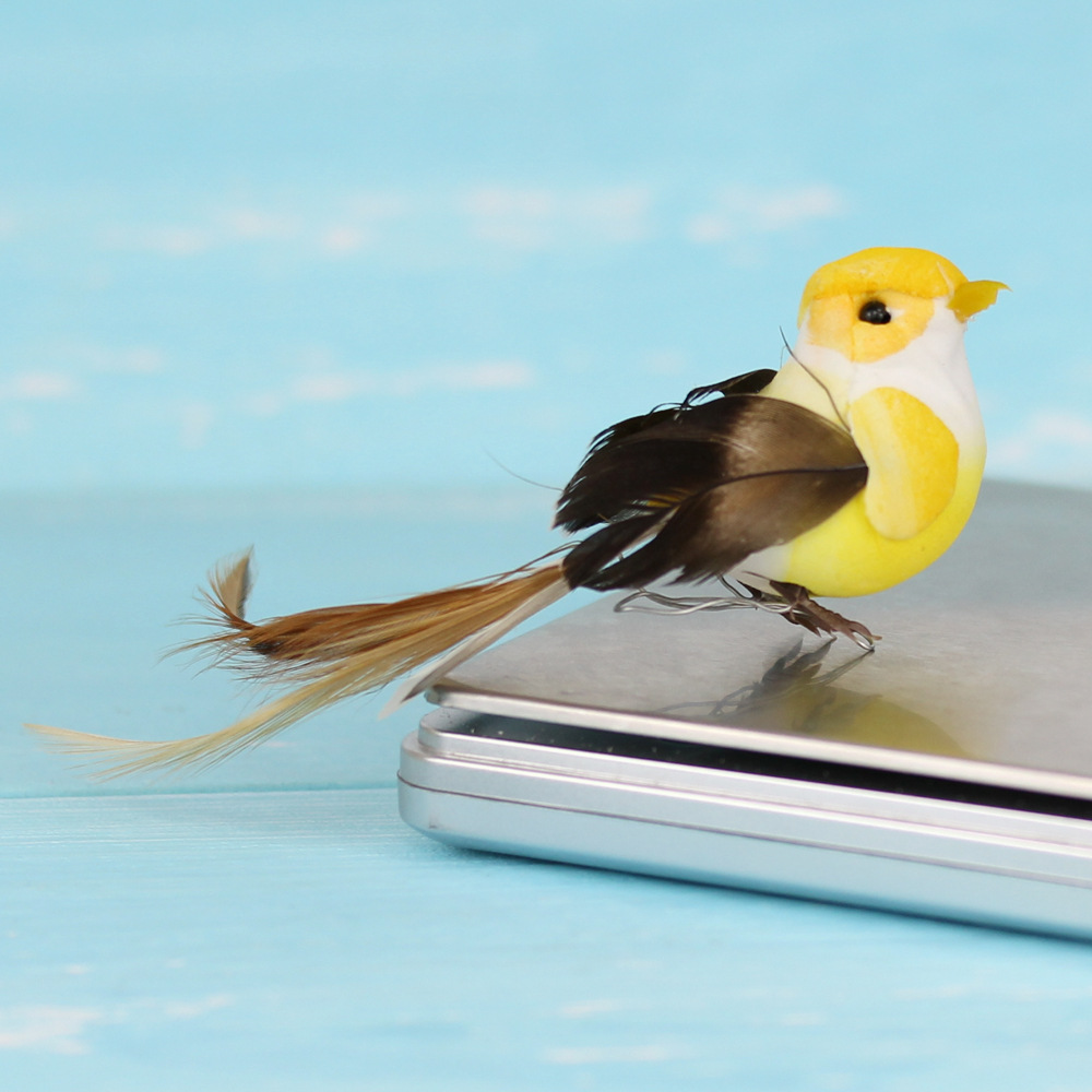 Simulation Bird Mori Bound Branch Plant Decoration Fake Bird Crafts Art Decoration Feather Bird