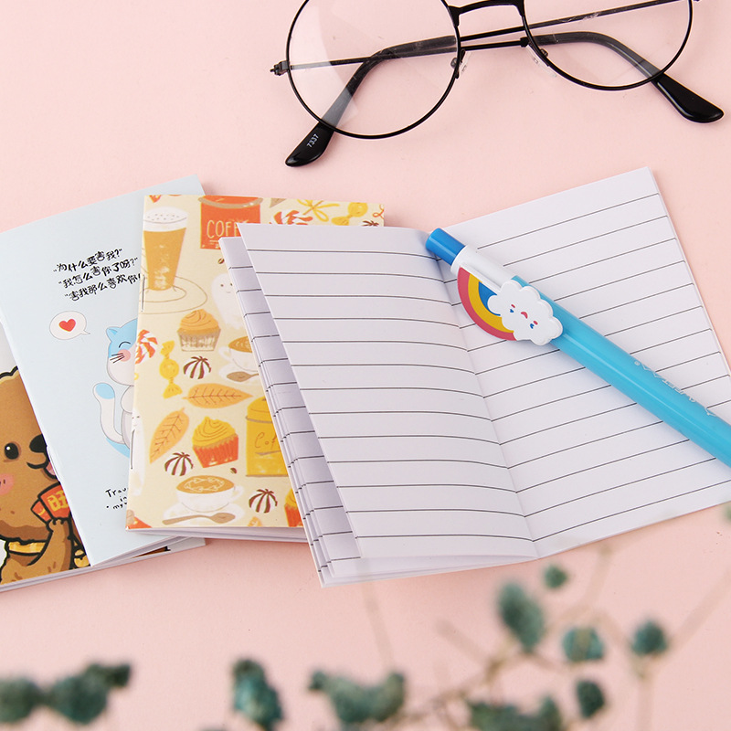 Factory direct supply cartoon notebook mini pocket book cute small notebook gift small gift wholesale plus LOGO