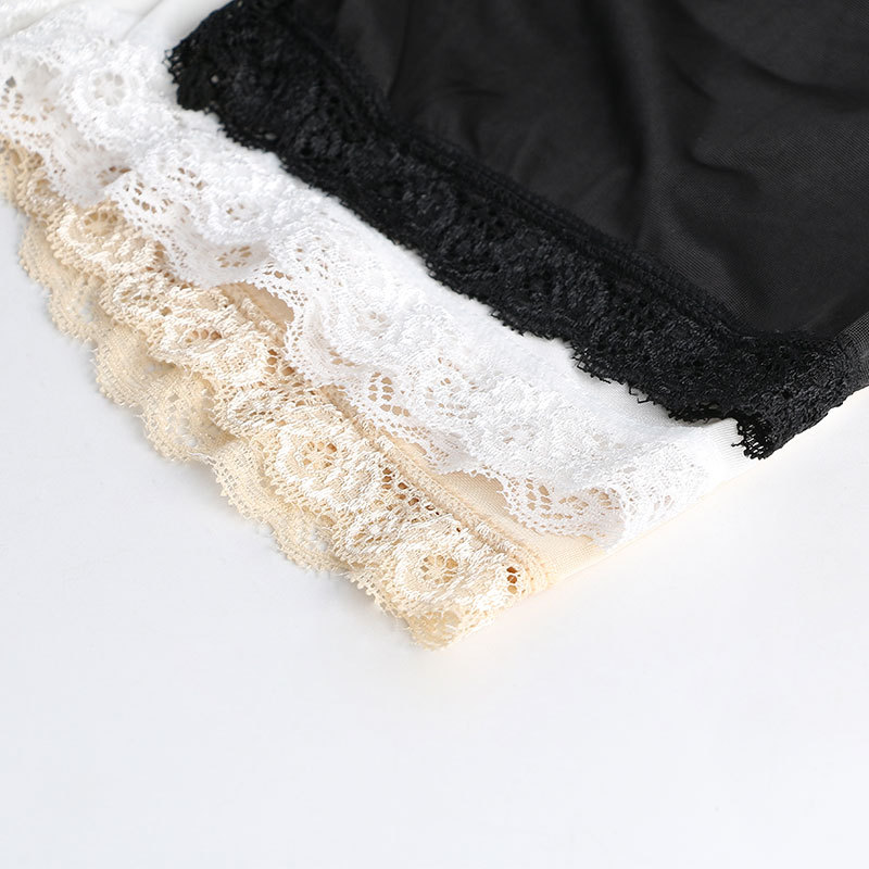 Summer Ice Silk ladies safety pants anti-light lace shorts three-point non-curling breathable leggings wholesale