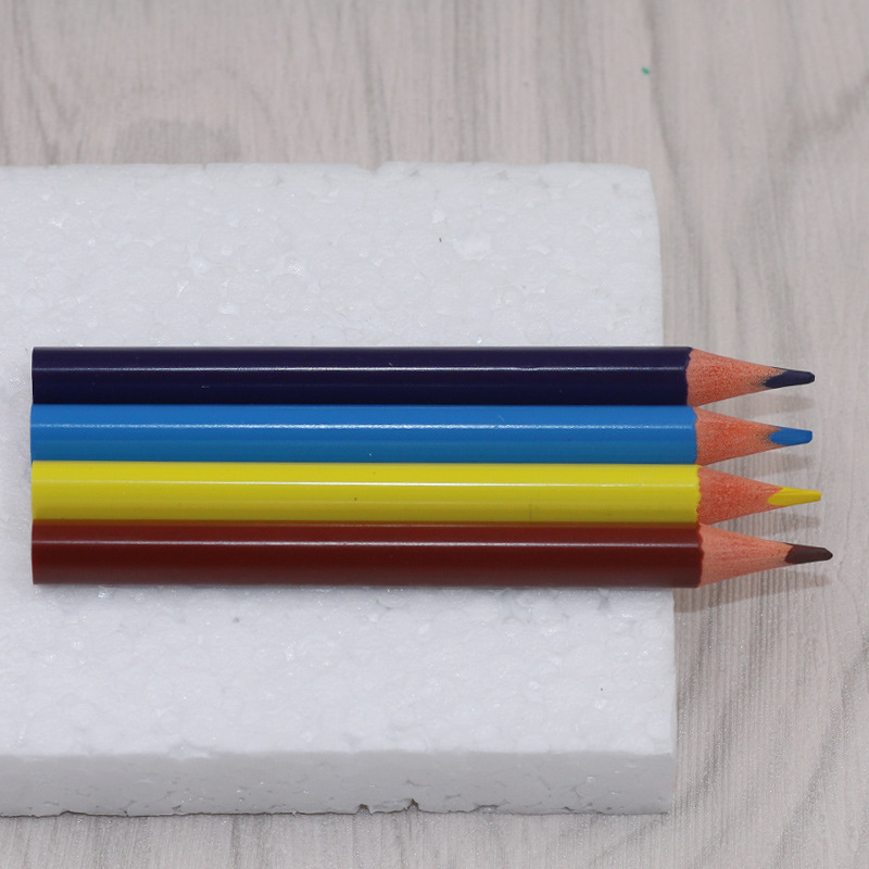 Sketch Pencils, Colored Pencils in Bulk, 3.5inch Short Models, 4-Color Pack, Colors Available, Eco-Friendly Logo Pencils Wholesale