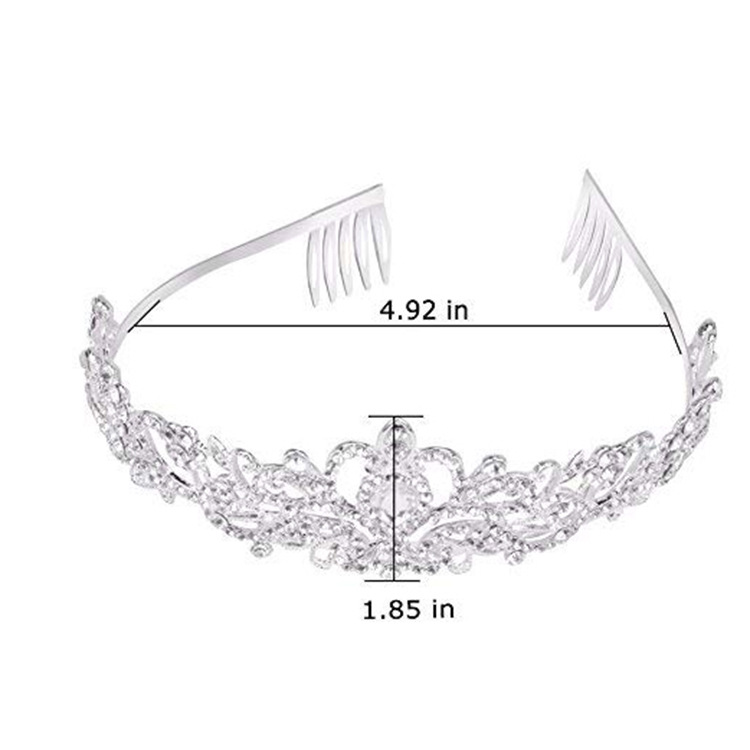 Hot sale Crystal Diamond Bride wedding hair crown birthday headdress hair accessories ball crown show headband