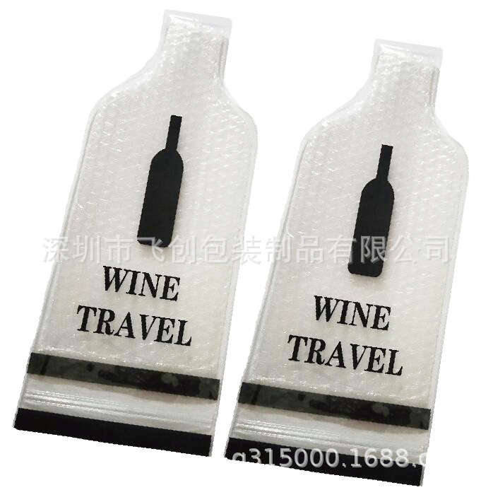 Factory 4/6 red wine protective bag wine bottle Bubble Bag travel red wine bag wine bag logo printing