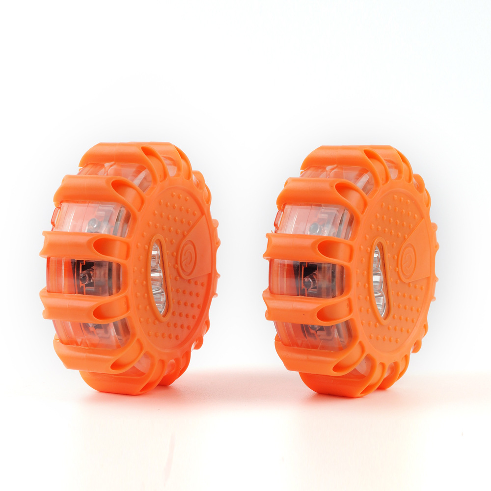 Дорожный сигнал красный мигающий свет 12+3 светодиода