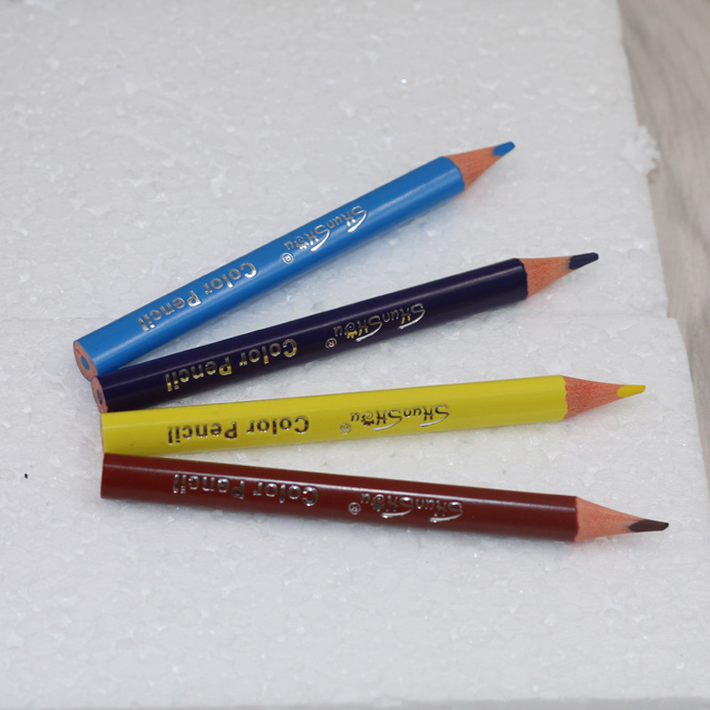 Sketch Pencils, Colored Pencils in Bulk, 3.5inch Short Models, 4-Color Pack, Colors Available, Eco-Friendly Logo Pencils Wholesale