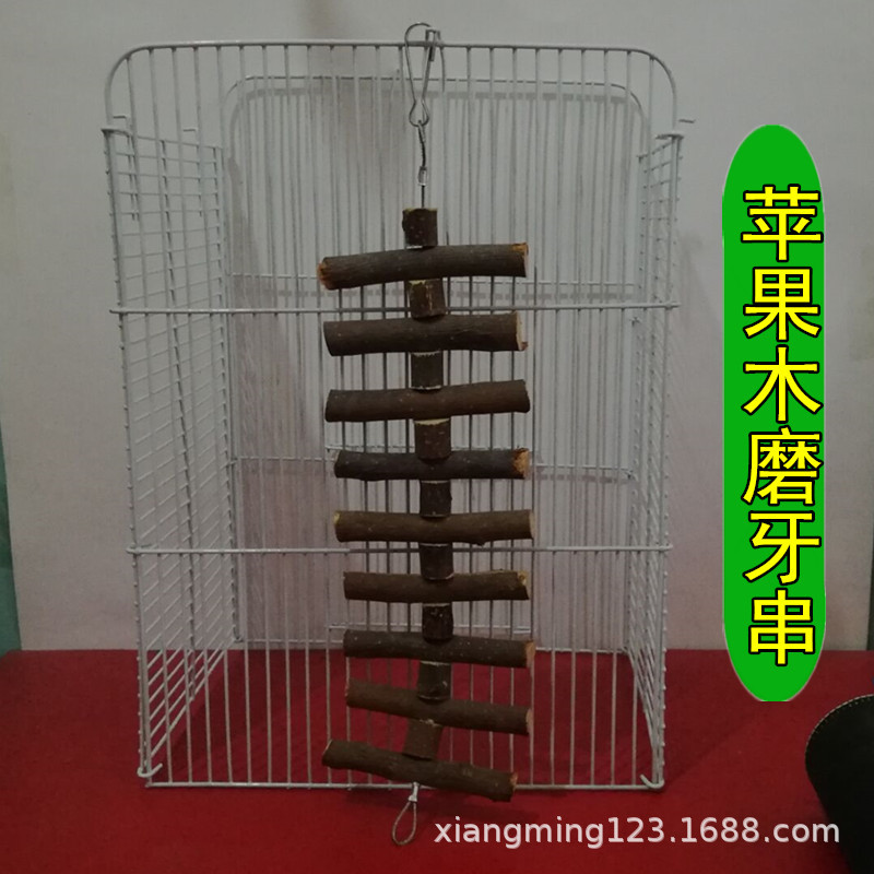 Dried Apple Branch Chew Toy for Hamsters, Chinchillas, Rabbits, and Parrots