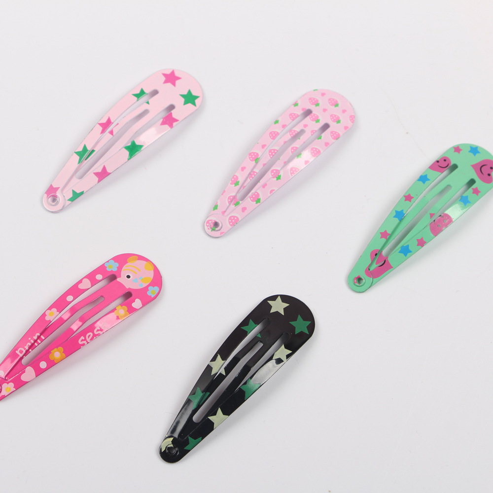 5CM children's hair clip South Korea cute headdress cute wind girl hair clip baby bangs clip printing clip wholesale