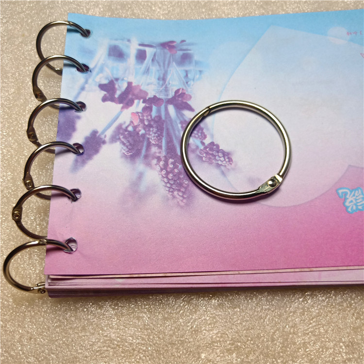 Metal Iron Activity Book Ring Card Ring Book Ring Open Ring Binding Card Ring Table Calendar Book Ring Open Iron Ring