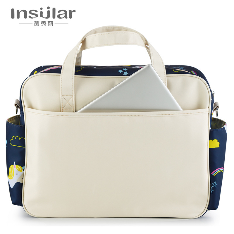 Yinxiuli Waterproof Nylon Printed Shoulder Mom Bag Crossbody Portable Mother and Baby Bag Large Capacity Mommy Bag Cross-Border