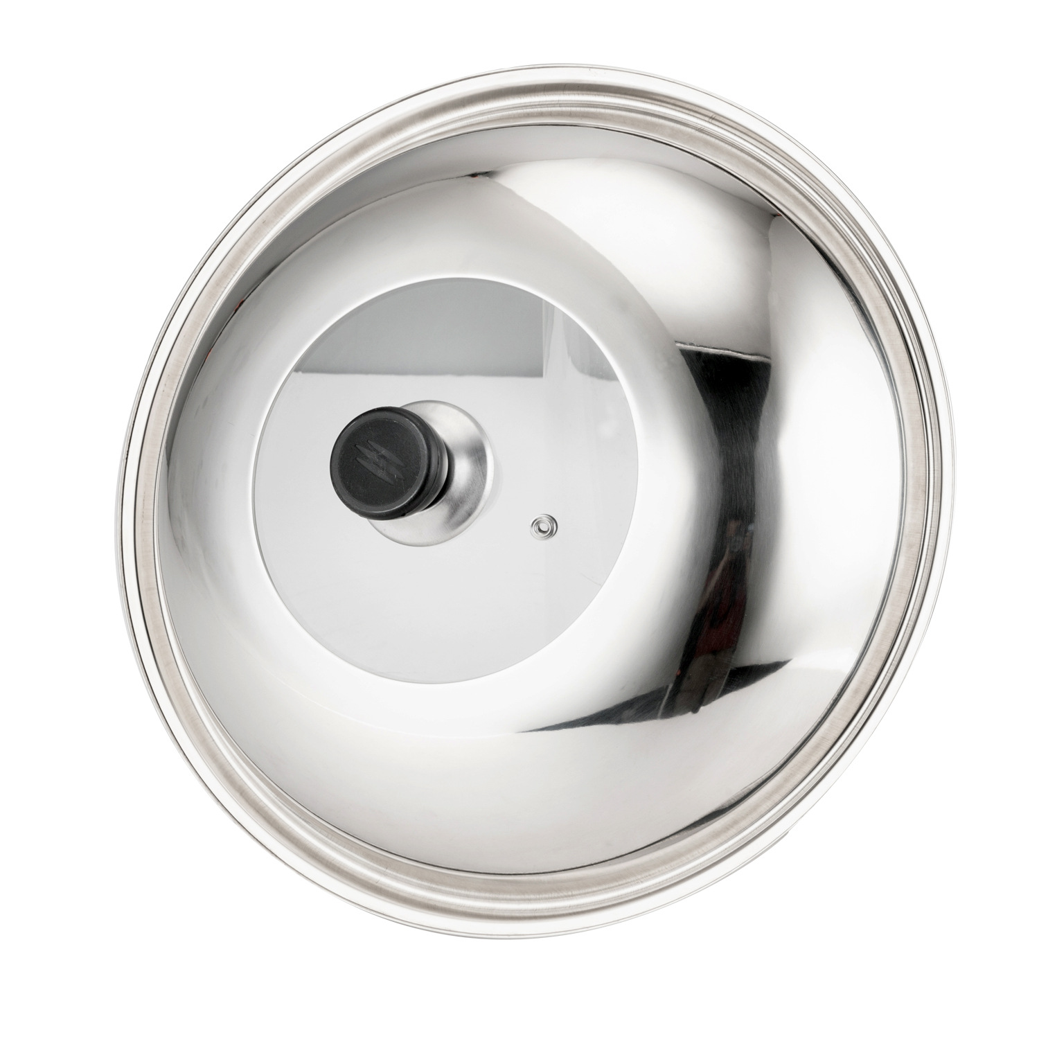 Pot cover explosion-proof glass visible cover food grade non-magnetic stainless steel cover wok flat bottom large pot cover 30cm -40cm
