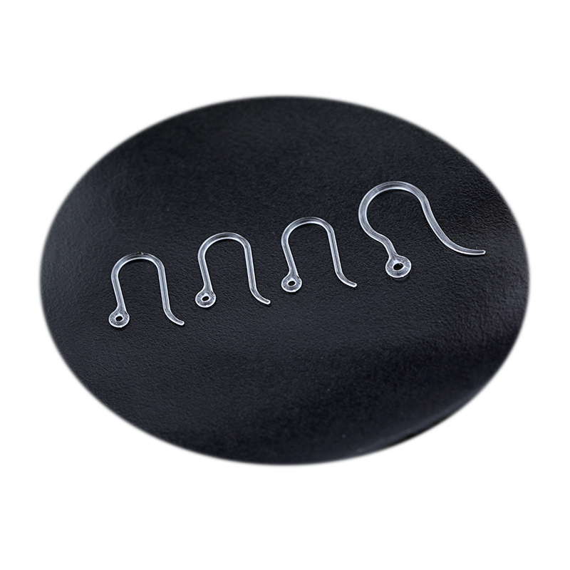 Resin transparent ear hook with hoop earrings earrings no Burr ear hook Japanese PC material DIY earrings accessories