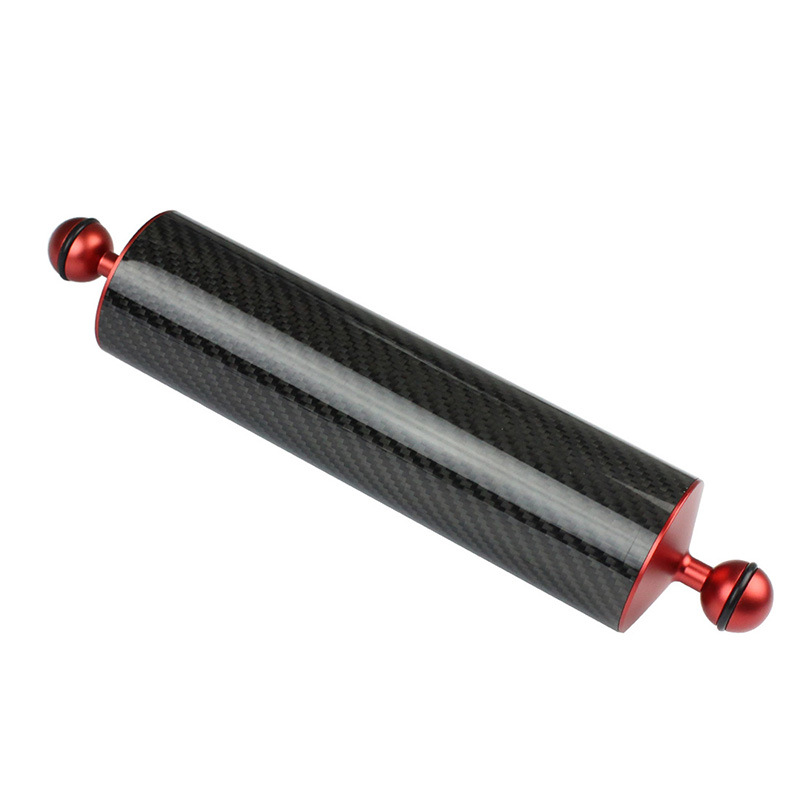 Diving photography accessories buoyancy arm buoyancy lamp arm 60mm carbon fiber ball head lamp arm SLR camera waterproof shell