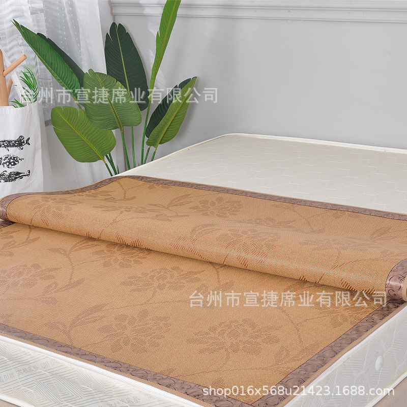 Rattan Mat, Ice Silk Mat, Double-Sided Mat Size, Breathable Bedroom Two-In-One Printing Sample