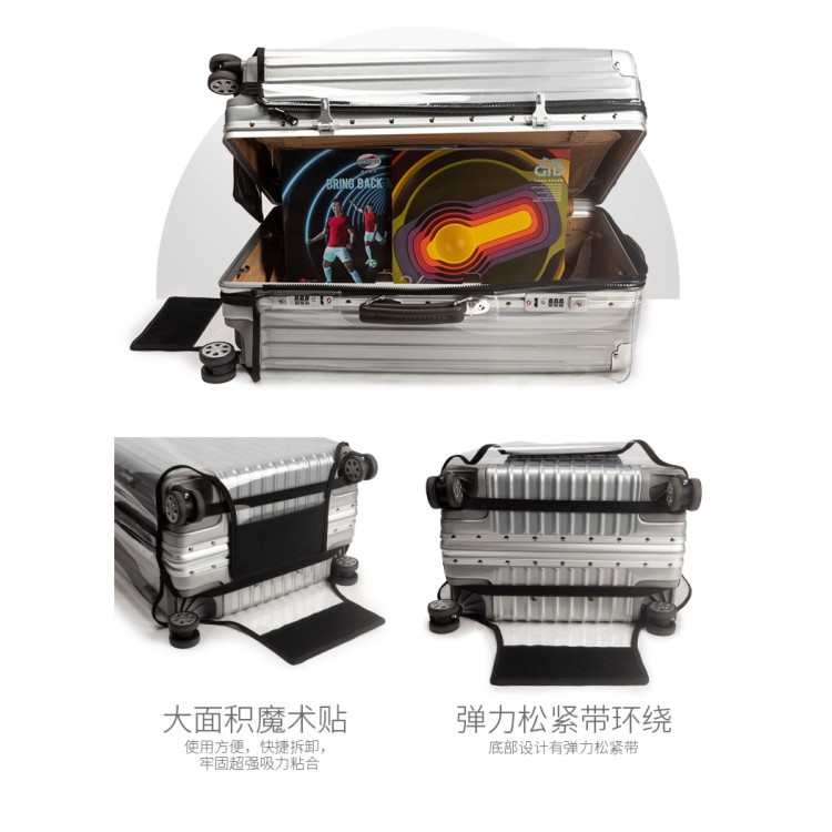 Pvc Transparent Disassembly-Free Universal Ultra-Transparent Suitcase Cover Protective Cover Dustproof and Waterproof Trolley Suitcase Suitcase Wear-Resistant Suitcase Cover