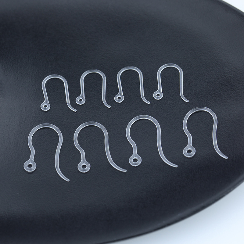 Resin transparent ear hook with hoop earrings earrings no Burr ear hook Japanese PC material DIY earrings accessories