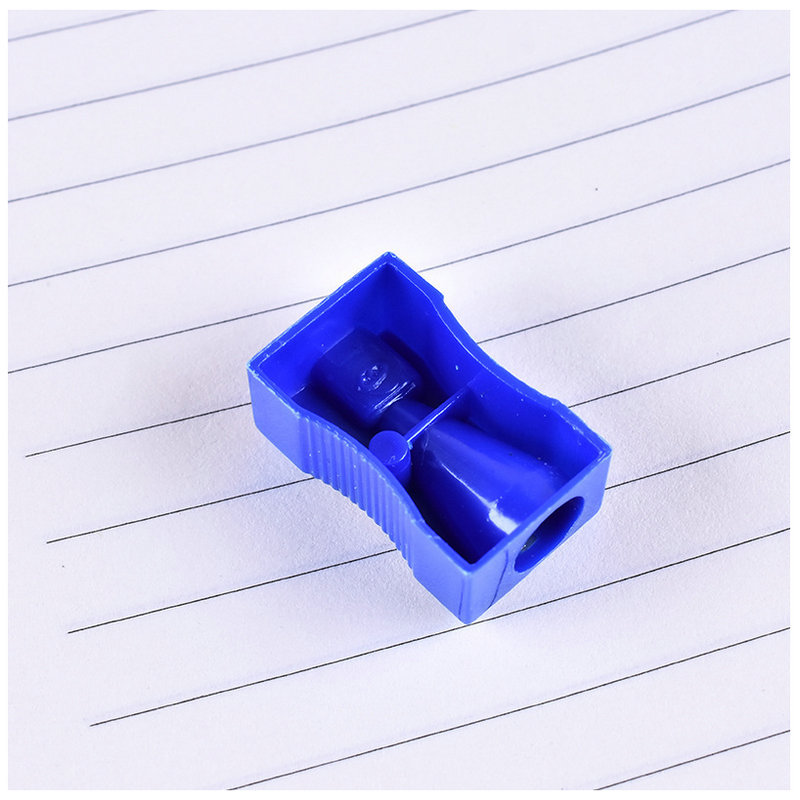 Colorful Single-Hole Small Square Plastic Manual Pencil Sharpener Primary School Student Pencil Sharpener Pencil Sharpener Stationery Small Gifts Wholesale