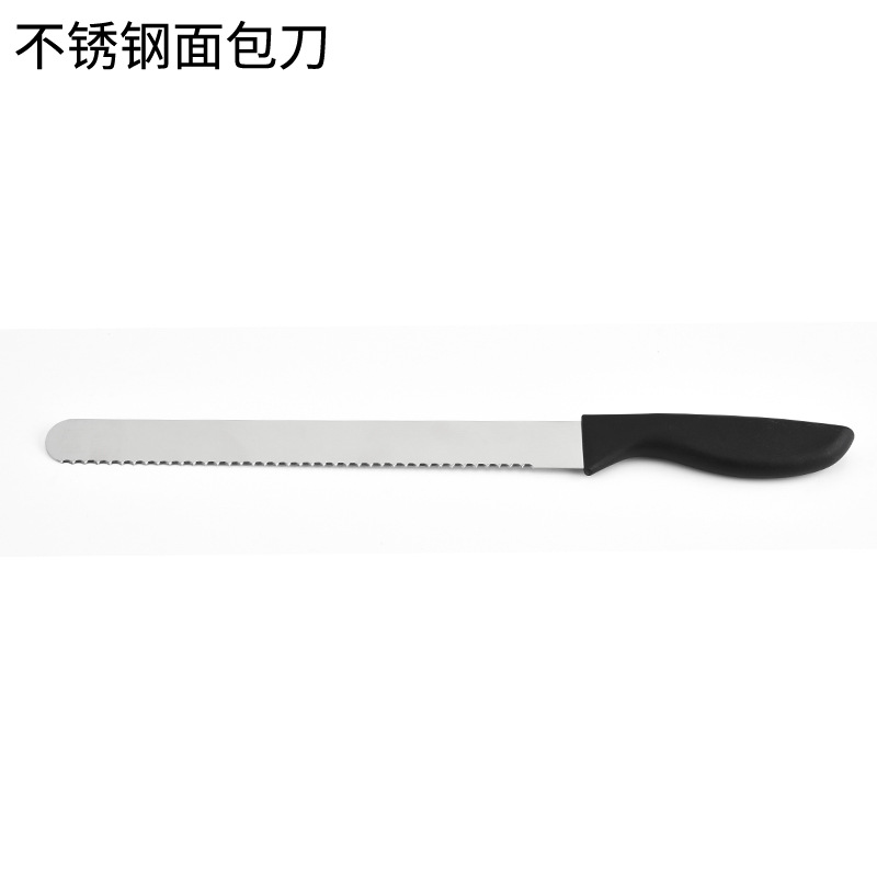 Factory Spot Direct Sales Stainless Steel Bread Knife Cheese Cutter Cake Serrated Knife Baking Kitchen Utensils Wholesale