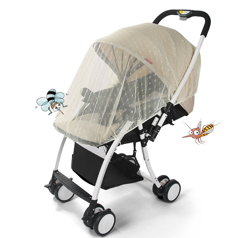 Baby carriage mosquito net jacquard support full cover trolley mosquito net cover baby carriage jacquard mosquito net retail wholesale