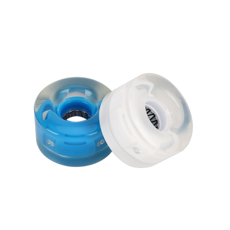 Double-Row Roller Skate Wheels 58*32mm Adult Roller Skates Pu Wheels Inline Skates Led Light-Up Wheels Flashing Wheels