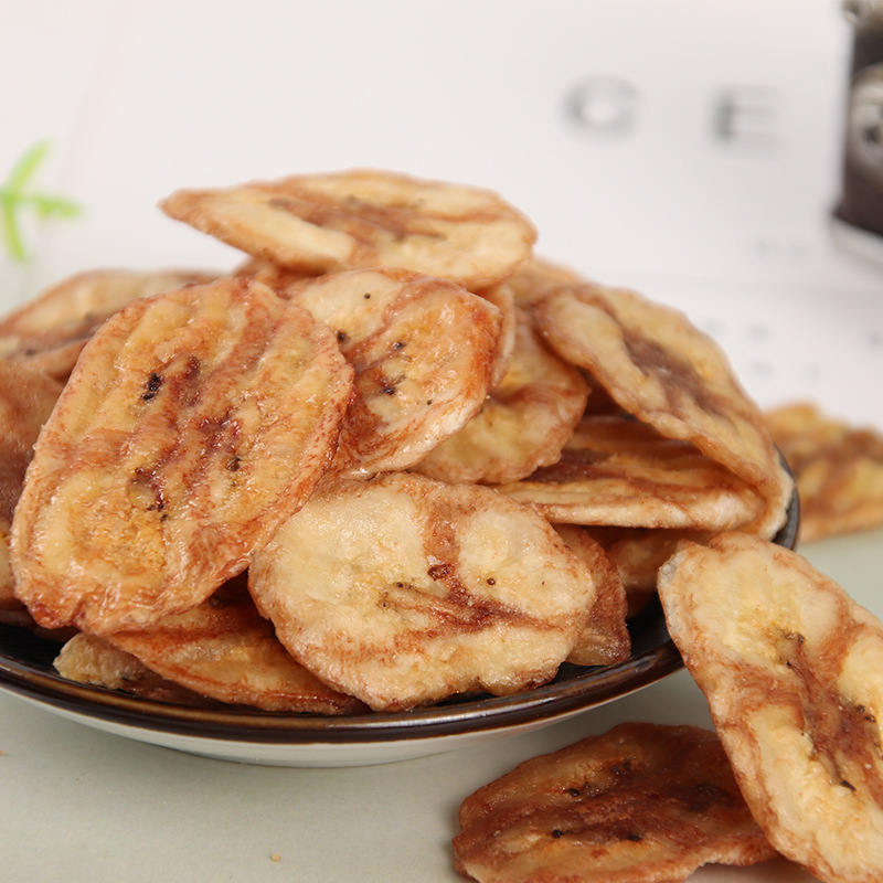 Carbon roasted banana slices 70g casual snacks office dried fruit nuts fried banana chips wholesale