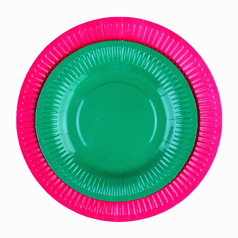 Colorful Paper Plate DIY Creative Handmade Materials Kindergarten Disposable 7inch 9inch Colorfulful Round Paper Plate