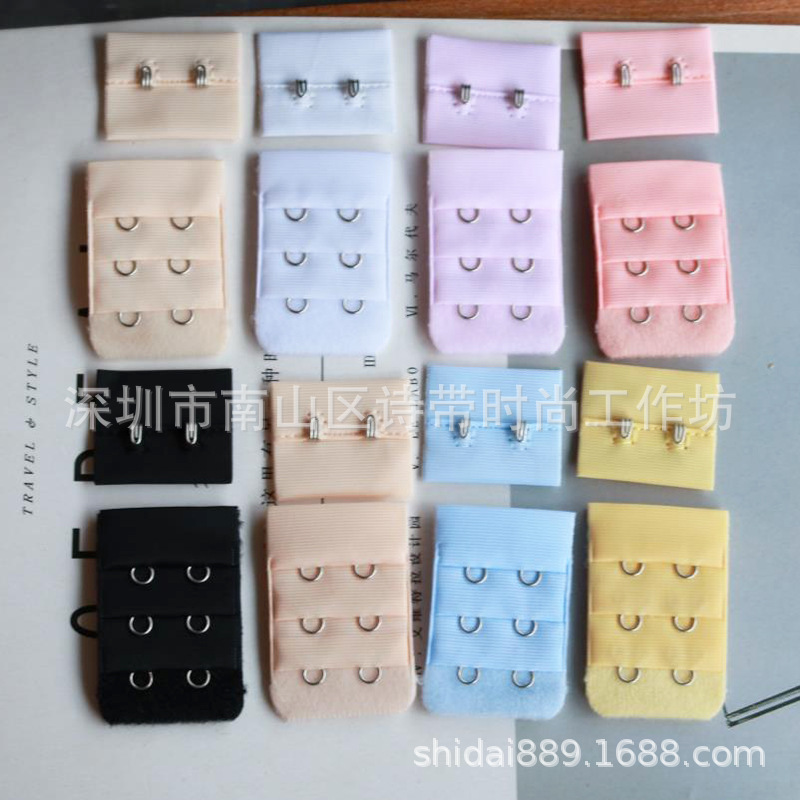 Застежка для бюстгальтера с двумя кнопками и тремя рядами, пара задних застежек для нижнего белья