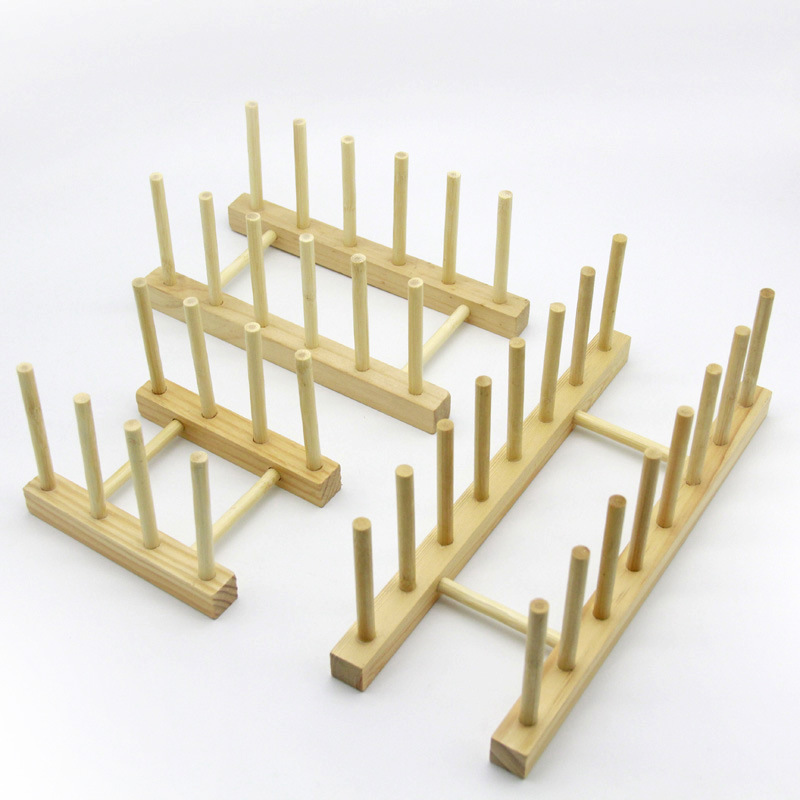 Деревянная сушилка для кухонных принадлежностей, полка для хранения деревянных мисок