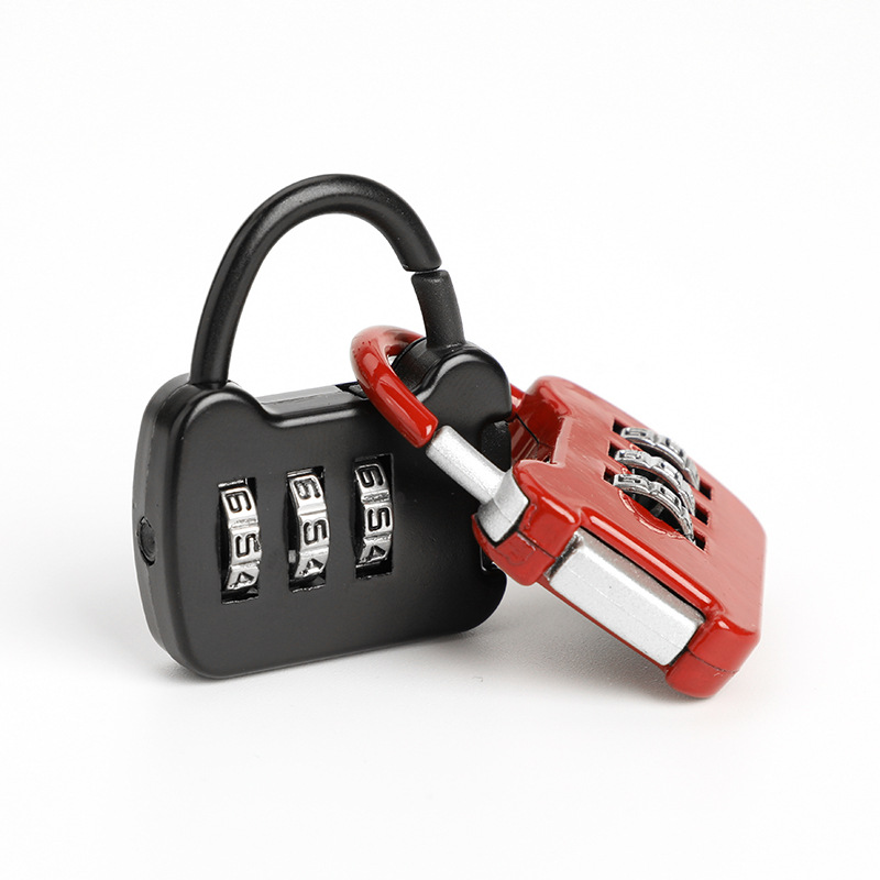 Zinc alloy material luggage three-position combination lock wardrobe drawer mini anti-theft lock in stock luggage combination padlock