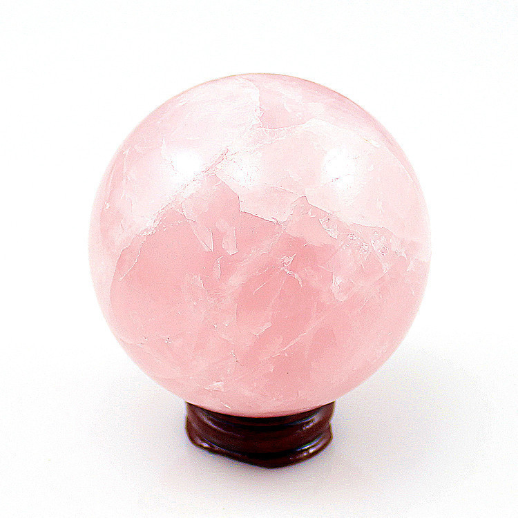 Natural powder crystal ball original stone polished smooth home powder crystal ball various models Home Office ornaments