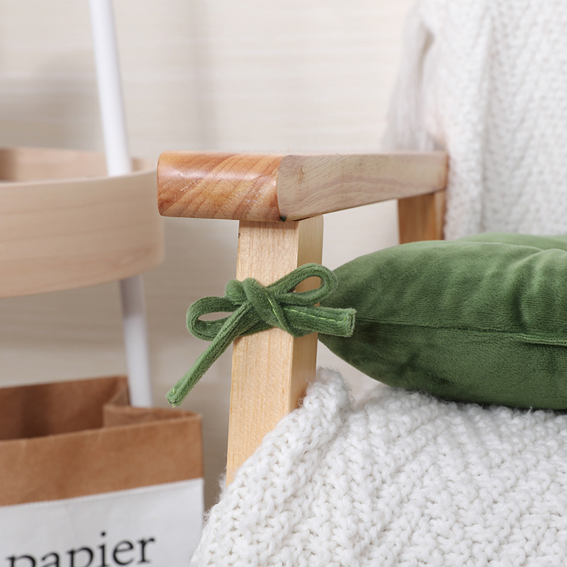 Solid Color Cross-border Chair Cushion Square Cushion Floor Mat Simple Crystal Velvet Chair Cushion Plush Cushion Winter Student Home