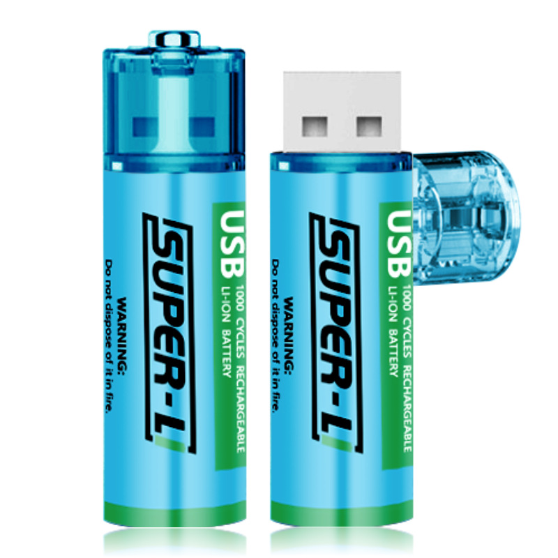 Original Factory Direct Supply USB Rechargeable Aa Battery Lithium Battery Facial Cleanser Game Handle Electric Toy Battery with Sufficient Power